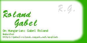 roland gabel business card